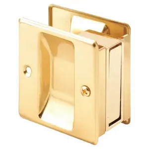 PRIME LINE N 6770 Pocket Door Pull, Solid Brass, Polished, 2 3/4 Inch Length | CT7YFL 45UZ29