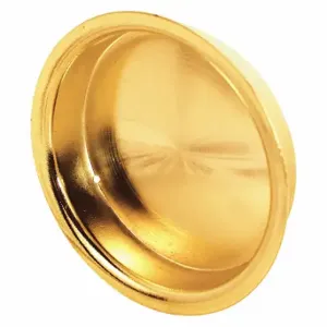 PRIME LINE N 7137 Closet Door Pull, Sliding Door, Nylon, Brass Plated, 2 1/8 Inch Length, Steel, 1 Pair | CT7YDV 430Y13