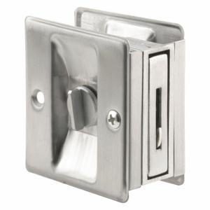 PRIME LINE N 7161 Pocket Door Lock/Pull, Sliding Door, Nylon, Chrome, 2 3/4 Inch Length, 3 3/4 Inch Width | CT7YEY 430Y20