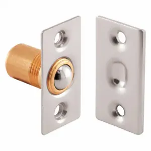 PRIME LINE N 7288 Closet Door Ball Catch/Strike, Sliding Door, Nylon, Satin Nickel, 1 1/2 Inch Length | CT7XZZ 430Y60