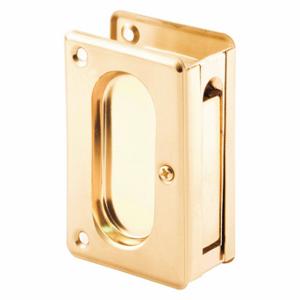 PRIME LINE N 7361 Pocket Door Pull, Solid Brass, Polished, 3 3/4 Inch Length | CT7YFM 430Y87