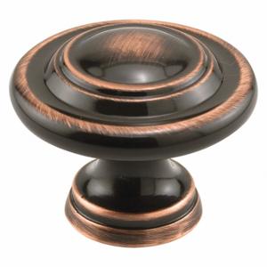 PRIME LINE N 7385 Closet Door Pull Knob, Bi-Fold Door, Nylon, Painted Bronze, 1 11/16 Inch Length | CT7ZFH 430Y97