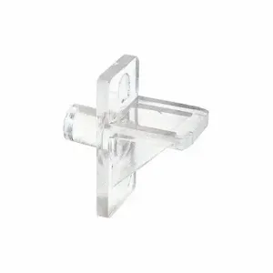 PRIME LINE U 10136 Shelf Support Peg, Plastic, 5 Lb Load Capacity, Clear, 1/4 Inch Size, 29/32 Inch Size | CT7ZQU 45UY97