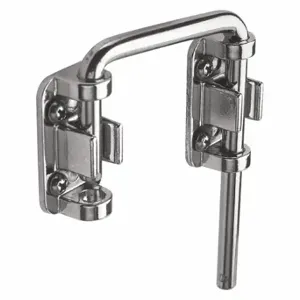 PRIME LINE U 9847 Sliding Door Lock, Loop, 3/16 Inch Bolt Hole Dia, Nickel Plated, 1 Pack Qty | CT7ZMC 54DP59