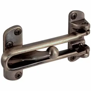 PRIME LINE U 9899 Swing Bar Door Guard, 3 7/8 Inch Length, 2 1/2 Inch Wd, Antique Brass | CV4PJN 52WT52