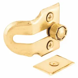 PRIME LINE U 9939 Window Lock, Flip, Steel, Brass Plated, 57/64 Inch Length, 1 9/16 Inch Heightt, 1 PR | CT7YZP 54DP95