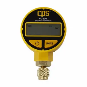 PRO SET VG200 Vacuum Gauge, Digital, 1/4 Inch Size Flare, 0 to 99000 Microns, LCD | CT8DCL 406D54