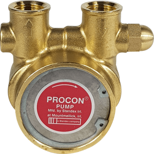 PROCON 104B240F11BC Rotary Vane Pump, Clamp-On, 1/2 Inch NPT, 240 GPH, Brass | CM6UTM