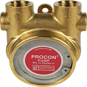 PROCON 114E330F11XX Rotary Vane Pump, Bolt-On, 1/2 Inch NPT, 330 GPH, Brass | CM6UTK