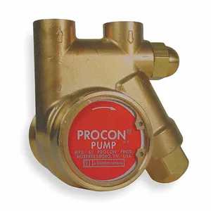 PROCON 141A025F11CA 250 Rotary Vane Pump, 3/8 Inch Inlet/Outlet Nptf, 35 Gph Max. Flow, Brass, 25 Gph Gph | CT7ZZT 5JKE2