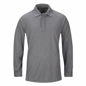 PROPPER F53620A023S Performance Long Sleeve Polo, Performance Long Sleeve Polo, S, Heather Gray | CT8CTL 45YM13