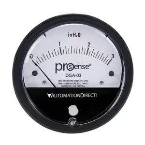 PROSENSE DGA-03 Differential Pressure Gauge, 4 Inch Dial Dia., 0 To 3.0 Inch Of Water Column | CV7NQP