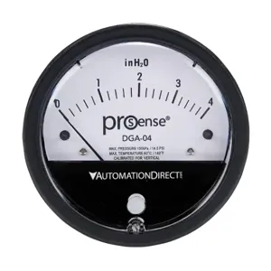 PROSENSE DGA-04 Differential Pressure Gauge, 4 Inch Dial Dia., 0 To 4.0 Inch Of Water Column | CV7NQQ