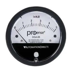 PROSENSE DGA-05 Differential Pressure Gauge, 4 Inch Dial Dia., 0 To 5.0 Inch Of Water Column | CV7NQR