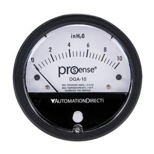 PROSENSE DGA-10 Differential Pressure Gauge, 4 Inch Dial Dia., 0 To 10.0 Inch Of Water Column | CV7NQU