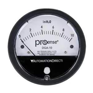 PROSENSE DGA-10 Differential Pressure Gauge, 4 Inch Dial Dia., 0 To 10.0 Inch Of Water Column | CV7NQU