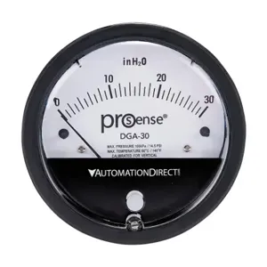 PROSENSE DGA-30 Differential Pressure Gauge, 4 Inch Dial Dia., 0 To 30.0 Inch Of Water Column | CV7NRC