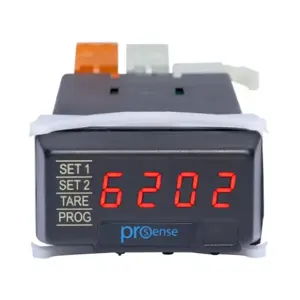 PROSENSE DPM1-P-A2R-H Digital Panel Meter, 1/32 D Inch Size, 8mm 4-Digit Red Led, Pulse And Frequency Input | CV7TKW