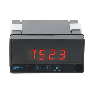 PROSENSE DPM2-P-HL Digital Panel Meter, 1/8 D Inch Size, 14mm 4-Digit Red Led, Pulse And Frequency Input | CV7TLK