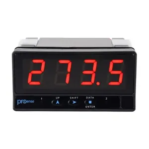 PROSENSE DPM2L-AT-2R-HL Digital Panel Meter, 1/8 D Inch Size, 20mm 4-Digit Red Led, Analog, Thermocouple | CV7TLG