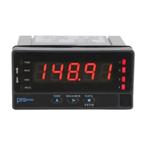 PROSENSE DPM3-AT-4R-L Digital Panel Meter, 1/8 D Inch Size, 14mm 5-Digit Tri-Color Led, Analog | CV7TLP