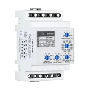 PROSENSE PMRU-2C-500A Phase Monitor Relay, 3-Phase, 35mm Din Rail Mount, Finger-Safe, 190-500 VAC Input Voltage | CV7XRY