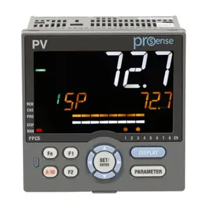 PROSENSE PPC5-1002 Advanced Process Controller, 1/4 Din, 2-Line Alpha-Numeric Lcd, Bar Graph Lcd, Current | CV7GAB