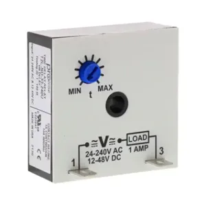 PROSENSE T2L-ND-33-240U On-Delay Inline Relay Timer, 1 To 100 Minutes Timing Range, 24-240 VAC And 12-48 VDC | CV7XVV