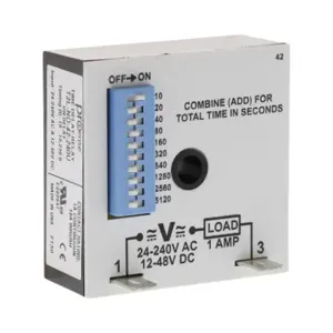 PROSENSE T2L-ND-42-240U On-Delay Inline Relay Timer, 10 To 10230 sec Selectable Timing Range | CV7XVY