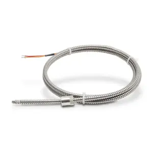 PROSENSE THMK-A01L10-01 Temperature Sensor, Type K Thermocouple, Armor Adjustable Immersion Probe, Grounded | CV7YWR