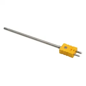 PROSENSE THMK-P06-02 Temperature Sensor, Type K Thermocouple, Attached Plug Probe, Ungrounded | CV7YYH