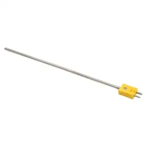 PROSENSE THMK-P12-02 Temperature Sensor, Type K Thermocouple, Attached Plug Probe, Ungrounded | CV7YYK