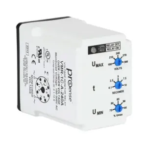 PROSENSE VMR-1C-A-240A Voltage Monitor Relay, 1-Phase, Socket Mount, Finger-Safe, 180-300 VAC Input Voltage | CV7XUG