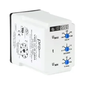 PROSENSE VMR-1C-B-240A Voltage Monitor Relay, 1-Phase, Socket Mount, Finger-Safe, 180-300 VAC Input Voltage | CV7XUJ