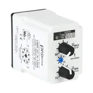 PROSENSE VMR-2C-A-120A Voltage Monitor Relay, 1-Phase, Socket Mount, Finger-Safe, 90-150 VAC Input Voltage, DPDT | CV7XUP