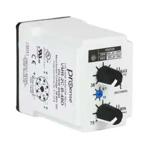 PROSENSE VMR-2C-B-48D Voltage Monitor Relay, 1-Phase, Socket Mount, Finger-Safe, 36-60 VDC Input Voltage, DPDT | CV7XUY