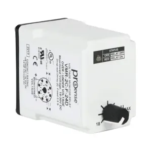 PROSENSE VMR-2C-F-24D Voltage Monitor Relay, 1-Phase, Socket Mount, Finger-Safe, 18-30 VDC Input Voltage, DPDT | CV7XVC