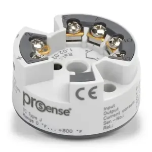 PROSENSE XTH-0800F-J Temperature Transmitter, Isolated, Type J Thermocouple Input, 0 To 800 Deg F Fixed | CV8EHD