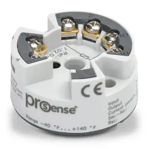 PROSENSE XTH-N40140F-PT1 Temperature Transmitter, Isolated Input, -40 To 140 Deg F Fixed, 4-20mA Output | CV8EHK