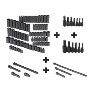 PROTO 100G53 Master Tool Set, 106 Total Pcs, Sae, 3/8 Inch, 1/2 Inch Socket Drive Size | CR3ADV