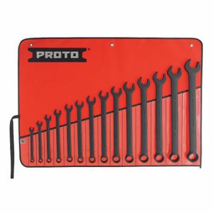 PROTO J1200FBASD Combination Wrench Set, Alloy Steel Oxide, 14 Tools, 15 Deg Head Offset Angle | CT8DYM 449N50