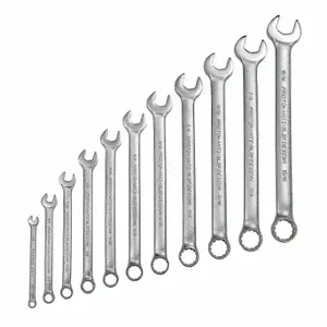 PROTO J1200GASD11 Combination Wrench Set, Alloy Steel Oxide, 11 Tools, 15 Deg Head Offset Angle | CT8DYL 449P47