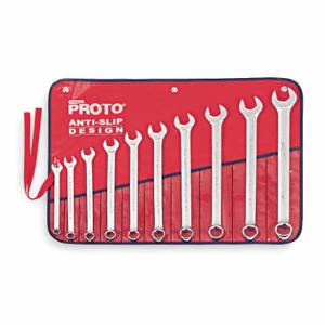 PROTO J1200GHASD Combination Wrench Set, Alloy Steel, Satin, 10 Tools | CT8DZE 449P48