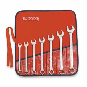 PROTO J1200H-T500 Combination Wrench Set, Alloy Steel, Chrome, 7 Tools | CT8DZU 449P02
