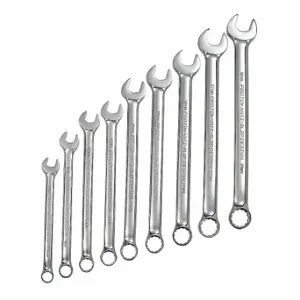 PROTO J1200M9T5 Combination Wrench Set, Alloy Steel, Chrome, 9 Tools, 10 mm to 18 mm Range of Head Sizes | CT8DZQ 449P08