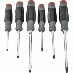 PROTO J1206SCPF Screwdriver Set, Cabinet/Keystone/Phillips Tip, Cushion Grip, Pack Of 6 | CN2QWL J1206SCP / 13G269