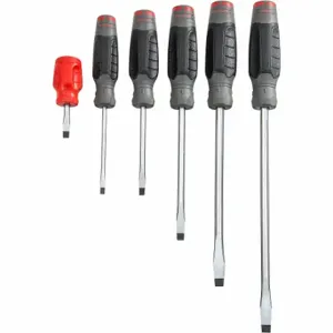 PROTO J1206SRFF Screwdriver Sets, 6 PK, Cabinet/Keystone Tip, 1/4 X 3/16 X 3/8 X 5/16 Tip Size | CT8FEB 61XK40