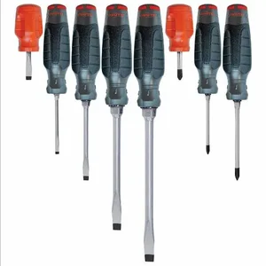 PROTO J1208SCPF Screwdriver Set, Cabinet/Keystone/Phillips Tip, Cushion Grip, Nylon, Pack Of 8 | CN2QWP J1208SCP / 13G268