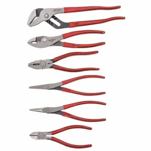 PROTO J202GS Pliers Set, 6 Pliers, Std Cushion Grip, Manual, 6 - 9 Pliers Range | CT8EZU 33TA17