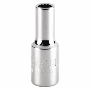 PROTO J4706N Socket, 1/4 Inch Drive Size, 3/16 Inch Socket Size, 12-Point Chrome | CT8GGR 483G64